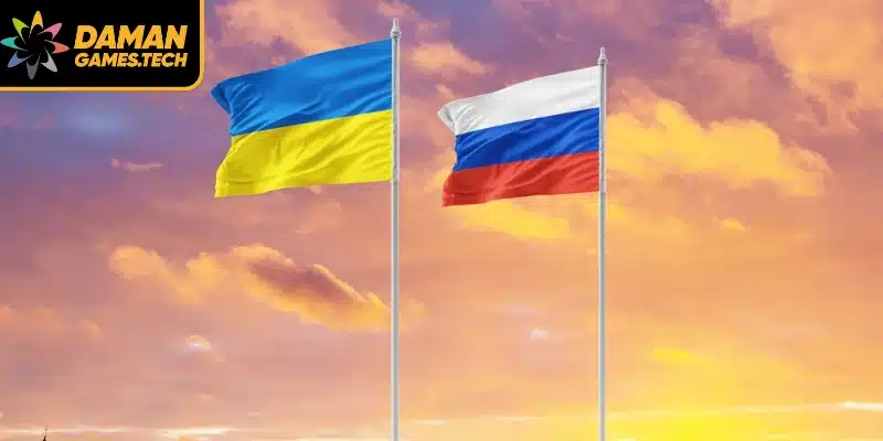 Visual representation of the Ukraine and Russia geographic region